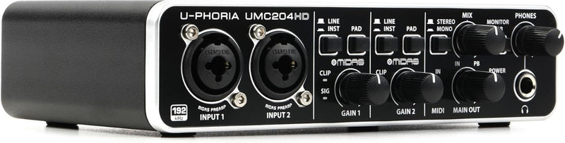 Behringer UMC204HD U-Phoria USB Audio Interface — main product image