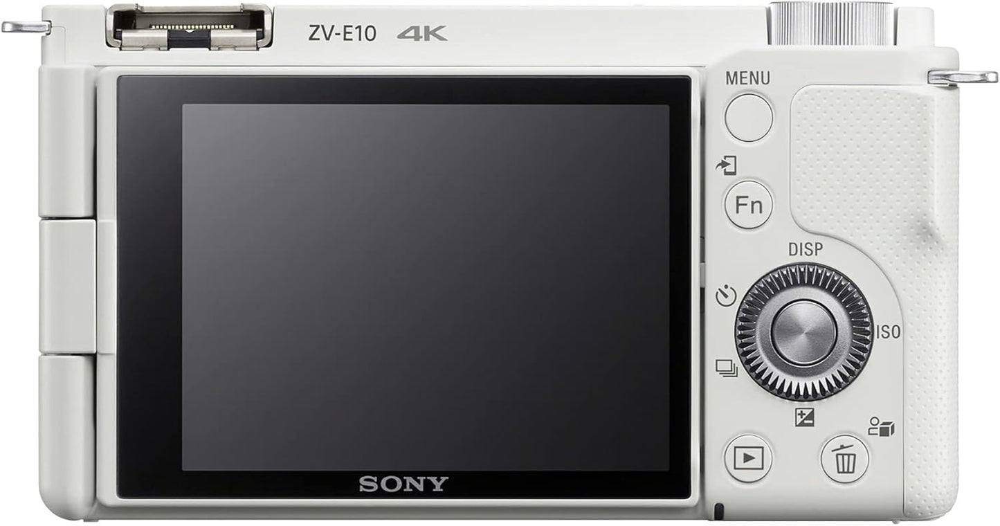 Sony ILCZV-E10/W Alpha ZV-E10 Mirrorless Vlog Camera - White