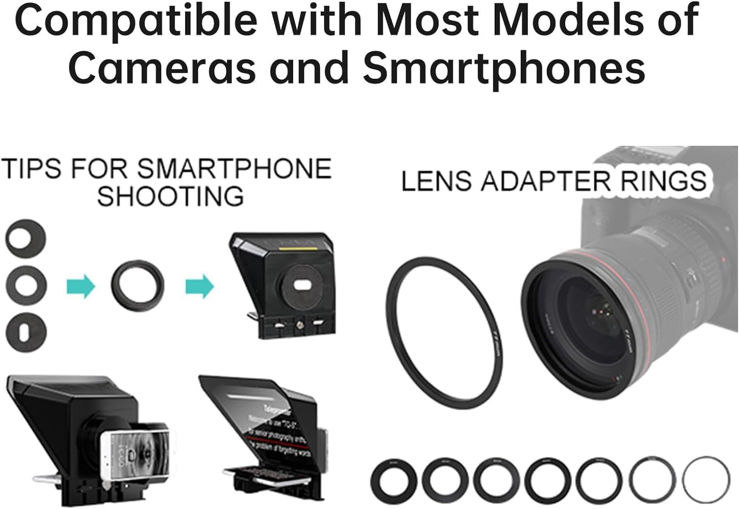 GVM Teleprompter Portable with iOS/Android APP & Remote