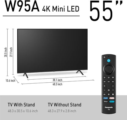 Panasonic TV-55W95AP W95 Series: 55-inch Mini LED 4K Smart Fire TV