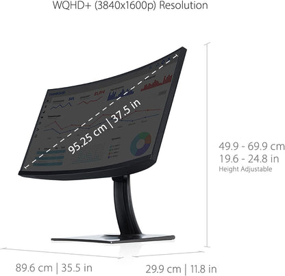 ViewSonic VP3881A 38-Inch Curved Monitor WQHD+ USB-C