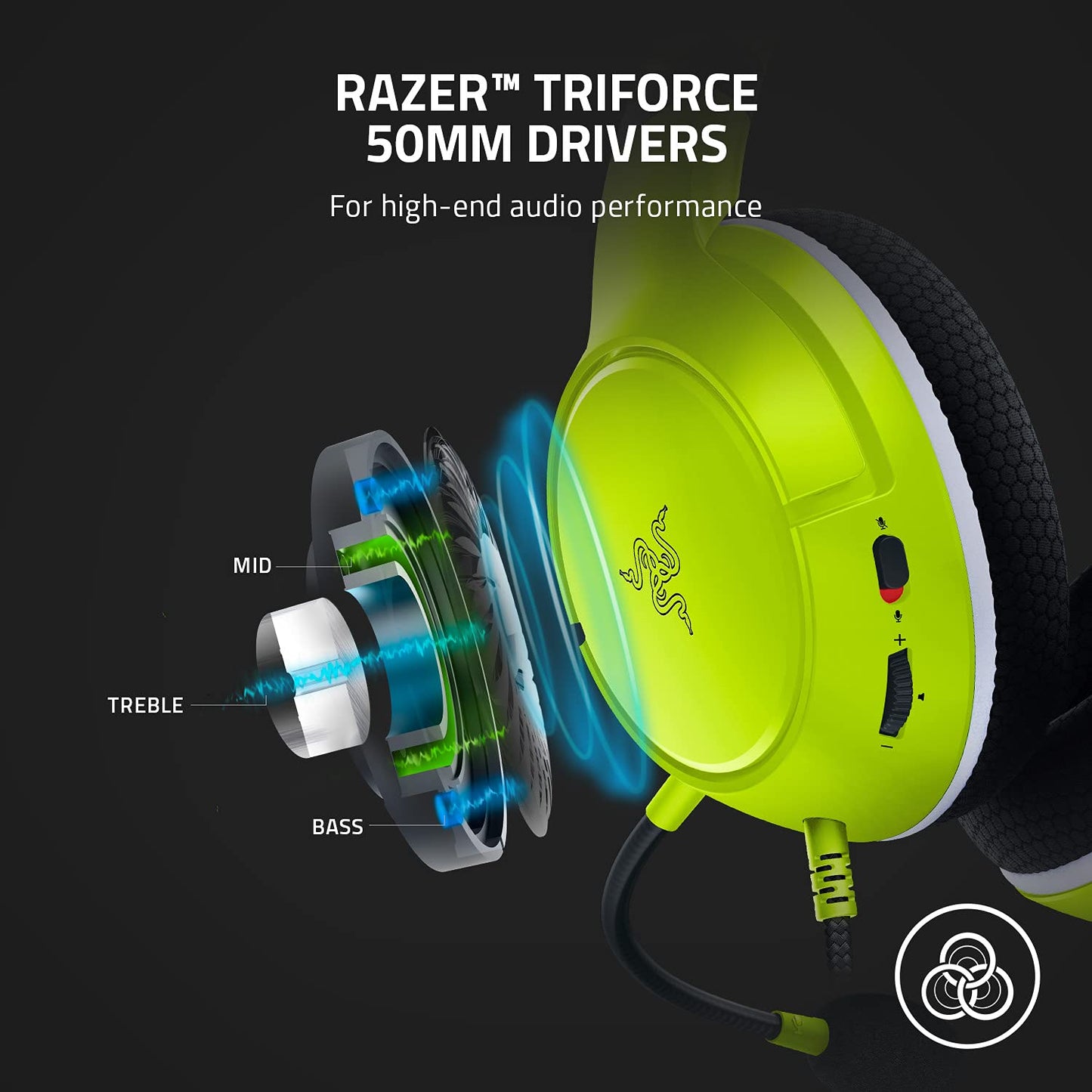Razer Kaira X Charging Stand + Headset Bundle for Xbox - Electric Volt