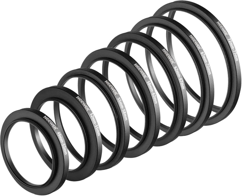 Neewer 10026816 Step Up Rings Filter Adapter Set — main product image