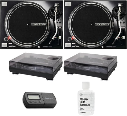 Reloop RP-7000 MK2 Turntable Pair Dust Cover Bundle