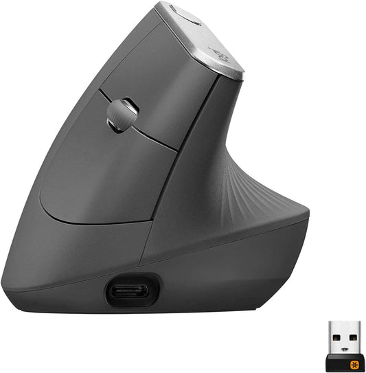 Logitech MX Vertical Wireless Ergonomic Mouse - Graphite