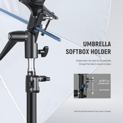 Neewer 10101210 Camera Flash Bracket H-Type with Umbrella Holder