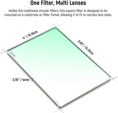 Neewer NW SERIES S 4"x5.65" Square UV Filter, Matte Box
