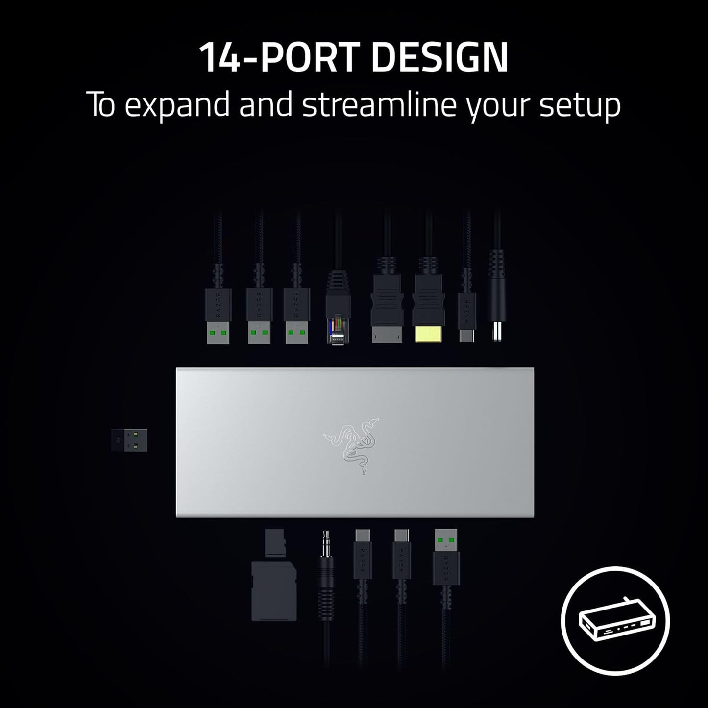 Razer RC21-02280200 USB 4 Dock Mercury