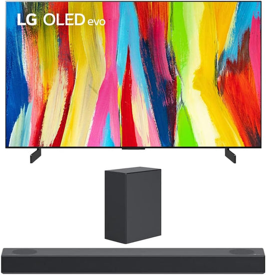 LG E53LGOLED65C2PUA 65" OLED TV Dolby Atmos Soundbar Bundle