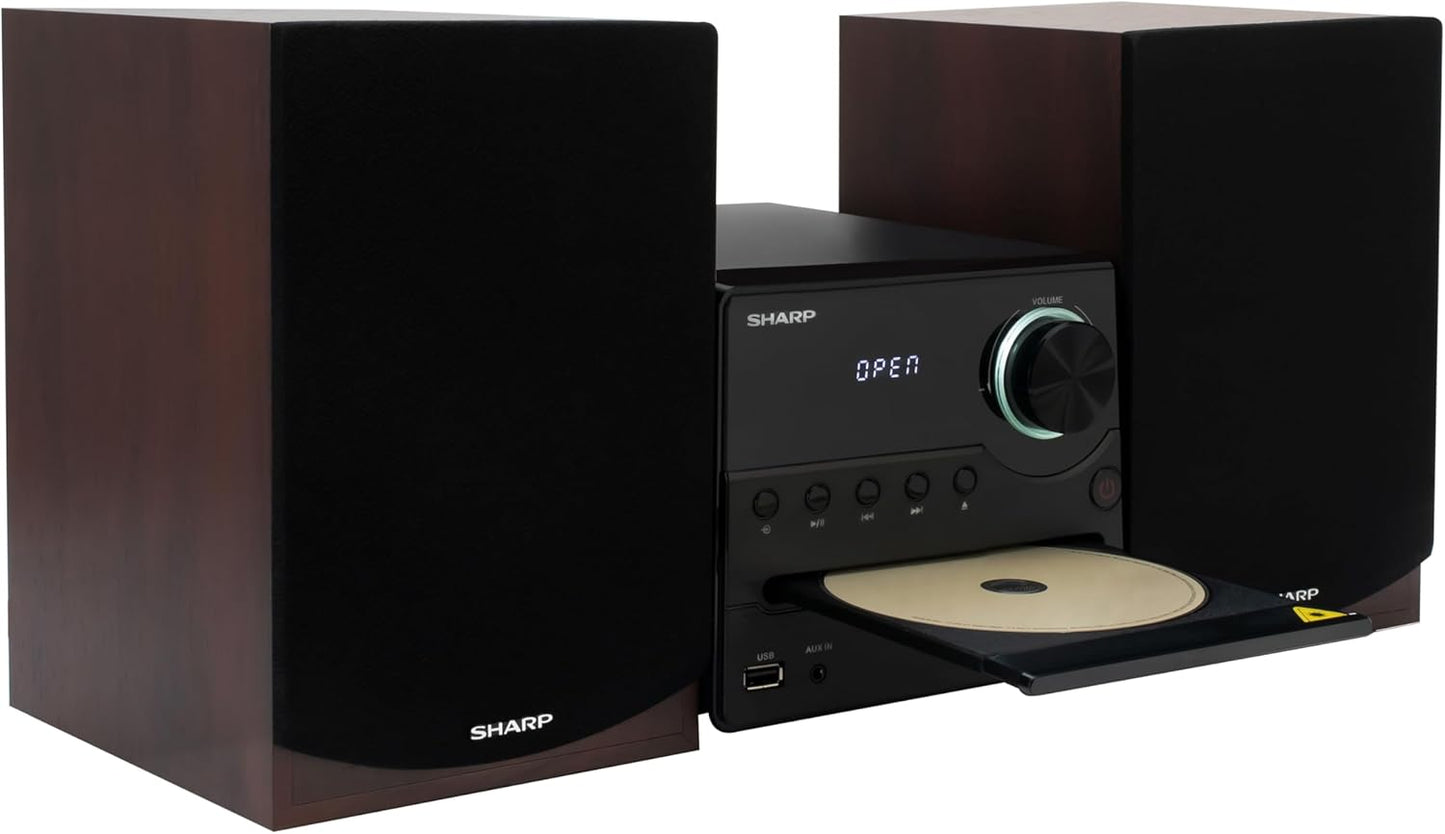 Sharp XL-B512 Bluetooth CD Micro System - Mahogany Oak