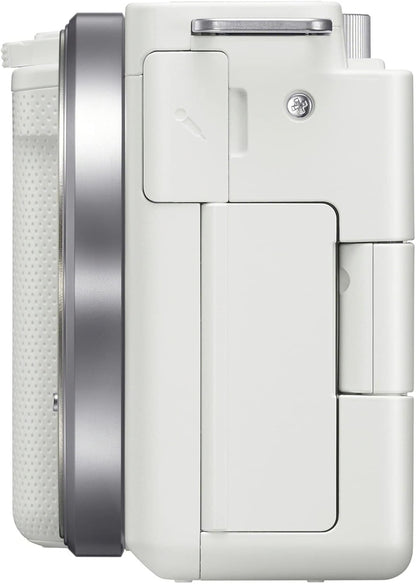 Sony ILCZV-E10/W Alpha ZV-E10 Mirrorless Vlog Camera - White