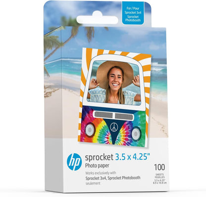 HP HPIZ3X4100 Sprocket 3.5x4.25" Sticky Photo Paper
