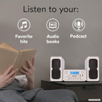 Magnavox MM435M-WH CD Shelf System Bluetooth Radio