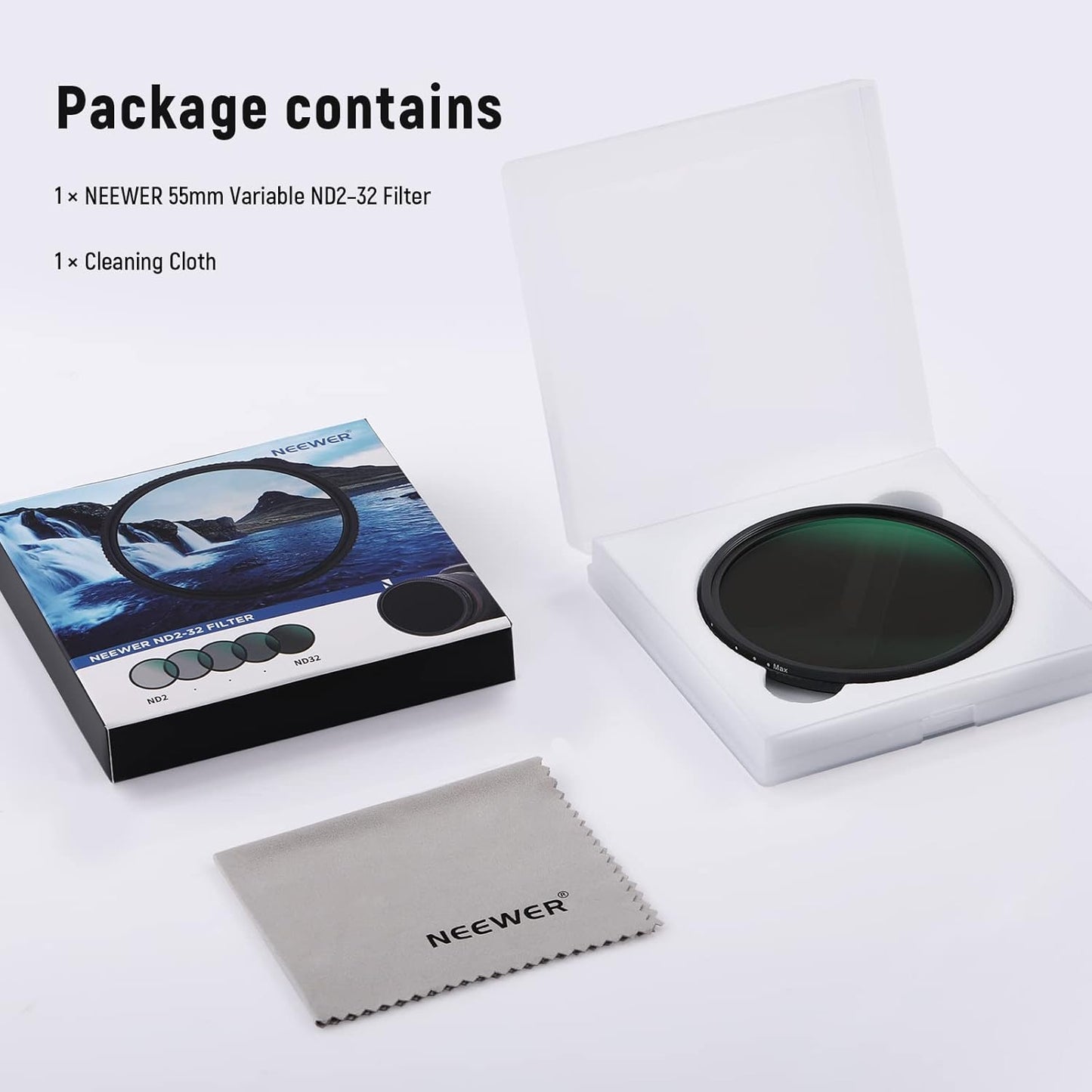 NEEWER 10101262 55mm ND2-ND32 Variable ND Filter