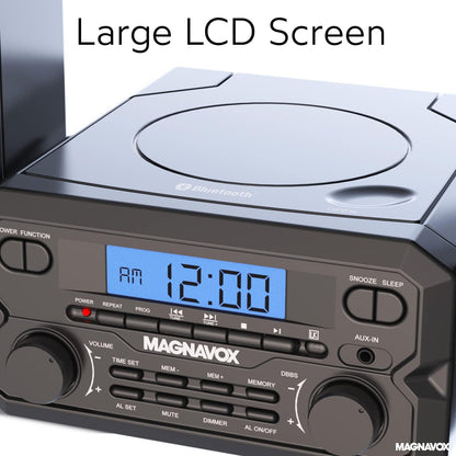 Magnavox MM435M-BK Compact CD Shelf System with Bluetooth