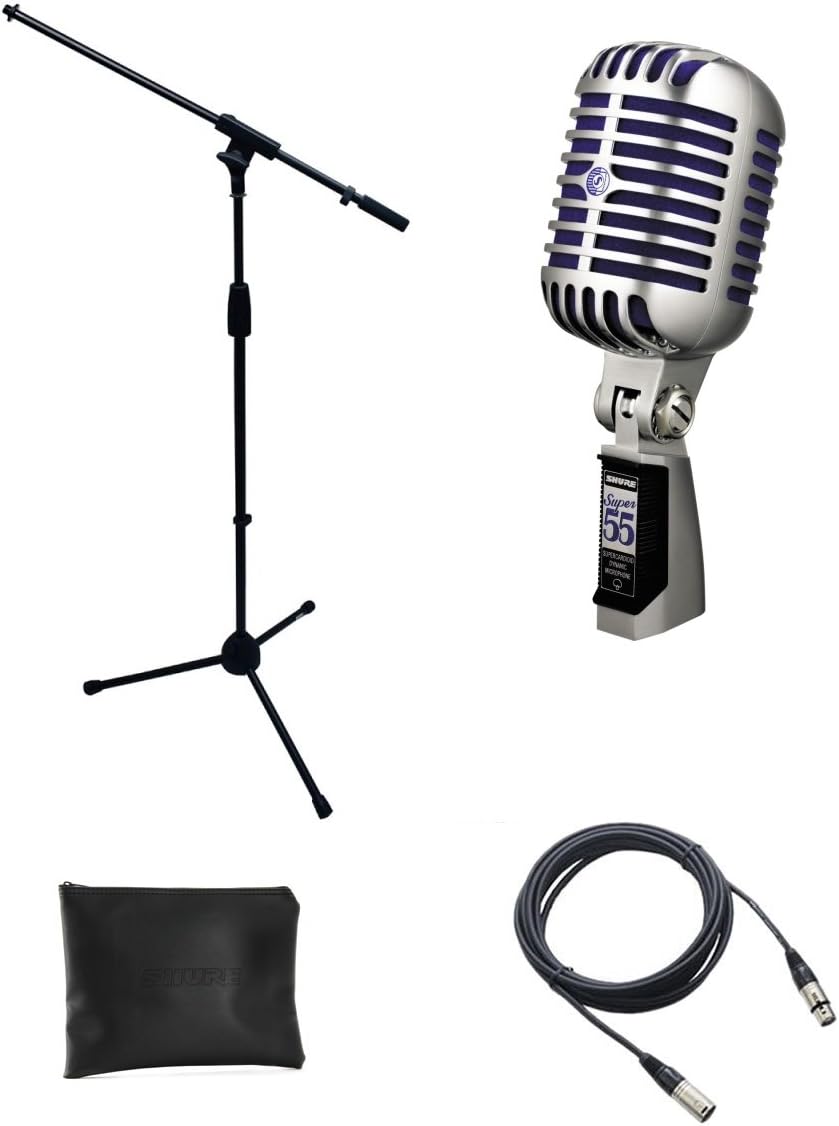 Shure SUPER55-COMBO-AMZ-1 Microphone Bundle Boom Stand