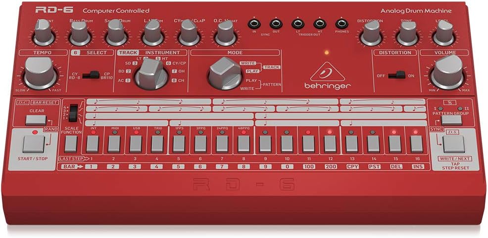 Behringer 000-EE004-00010 RD-6 Analog Drum Machine - Red