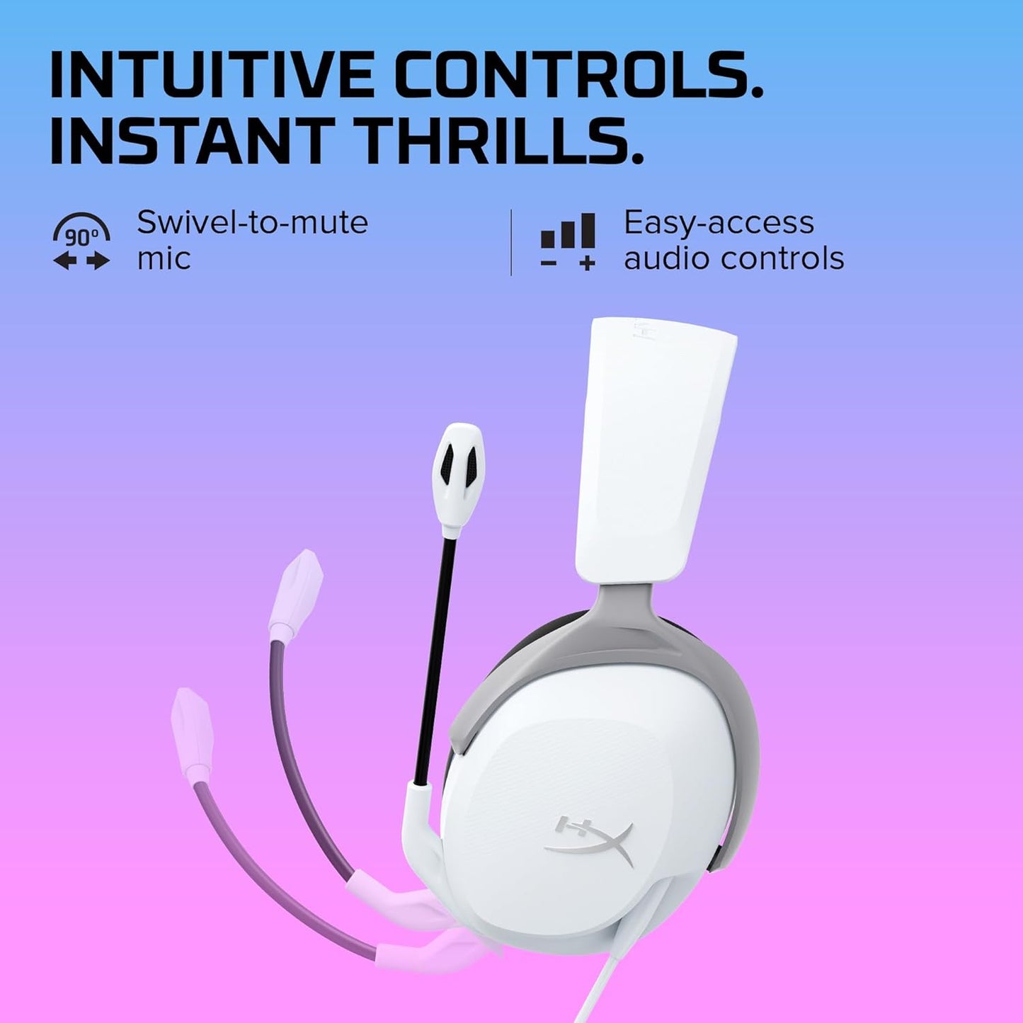 HyperX 6H9B5AA Cloud Stinger 2 Core Playstation Gaming Headset - White
