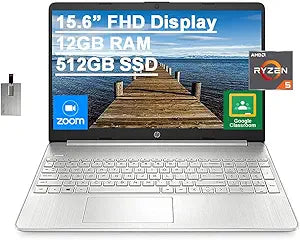 HP Laptop Ryzen 5-5500U 15.6" FHD - 12GB RAM 512GB SSD