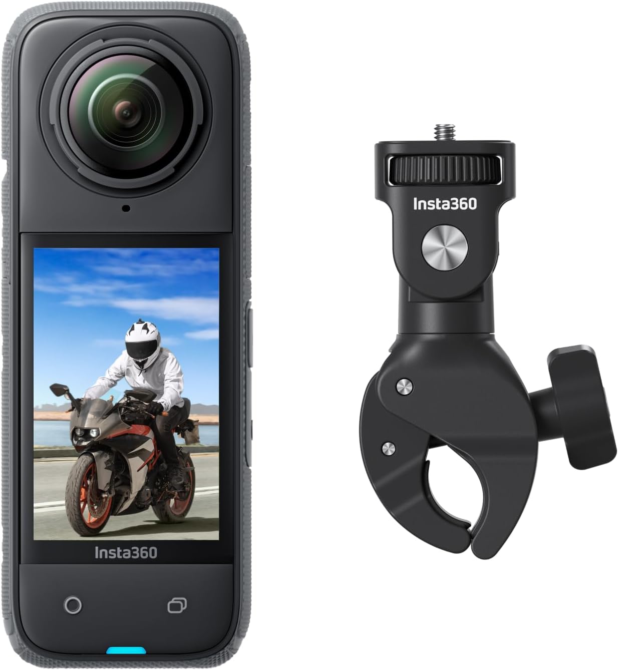 Insta360 X4, 8K 360 Action Camera with Motorcycle Handlebar Mount