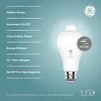 GE 93129313 Motion Sensor LED Light Bulbs 2-Pack
