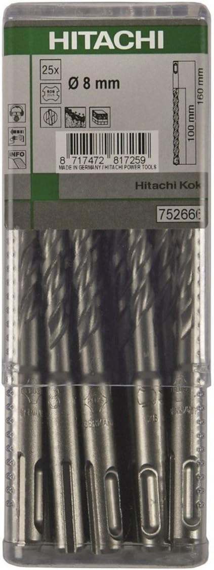 Hitachi 782673 25 SDS-Plus Drill Bits Multipack