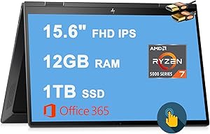 HP ENVY x360 15 2-in-1 Laptop Ryzen 7 12GB 1TB SSD FHD Touchscreen