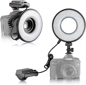 Neewer MRC-232 Macro LED Ring Light 7 Adapter Rings SLR Cameras