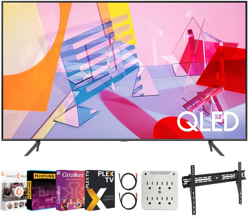 Samsung QN85Q60TA 85-Inch QLED 4K Smart TV Bundle