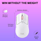 HyperX 6N0A9AA Pulsefire Haste 2 Wireless Gaming Mouse - White