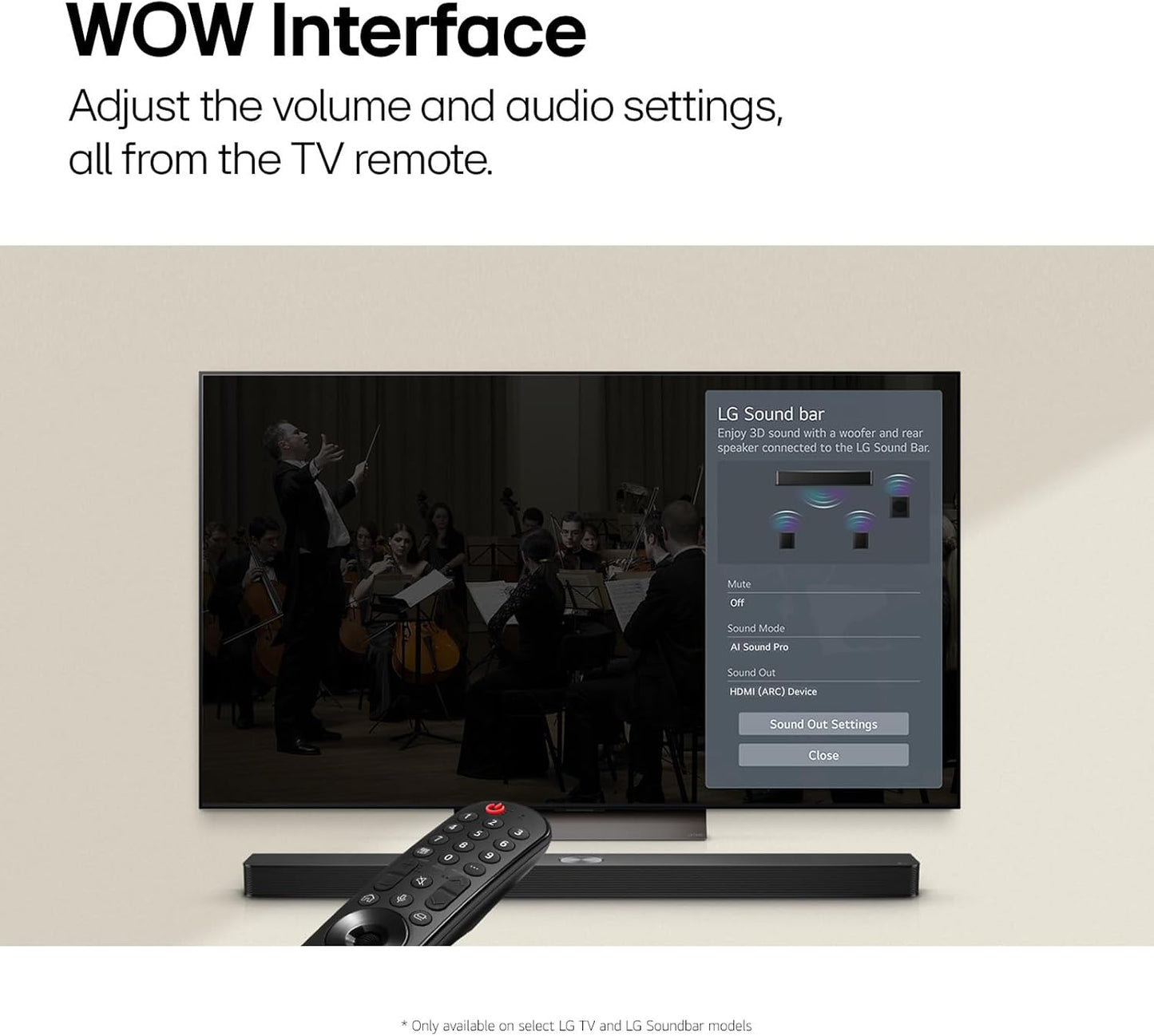 LG S40TR 4.1 Channel Soundbar - Wireless Subwoofer and Rear Speakers