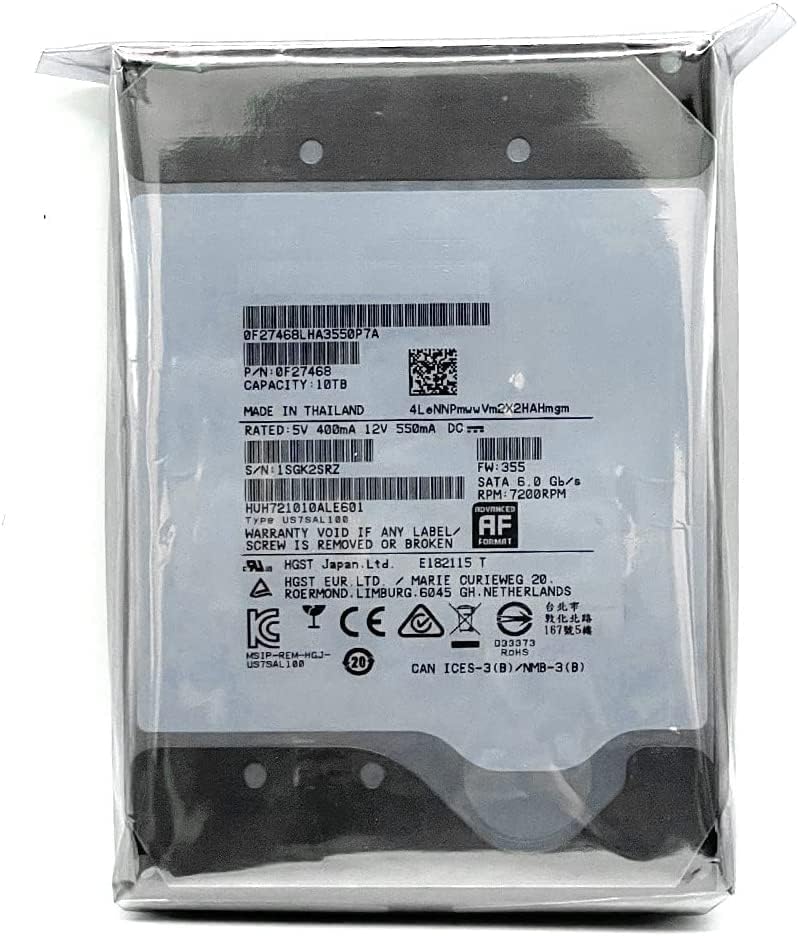 Hitachi 0F27468 HUH721010ALE601 He10 10TB Enterprise HDD (Renewed)