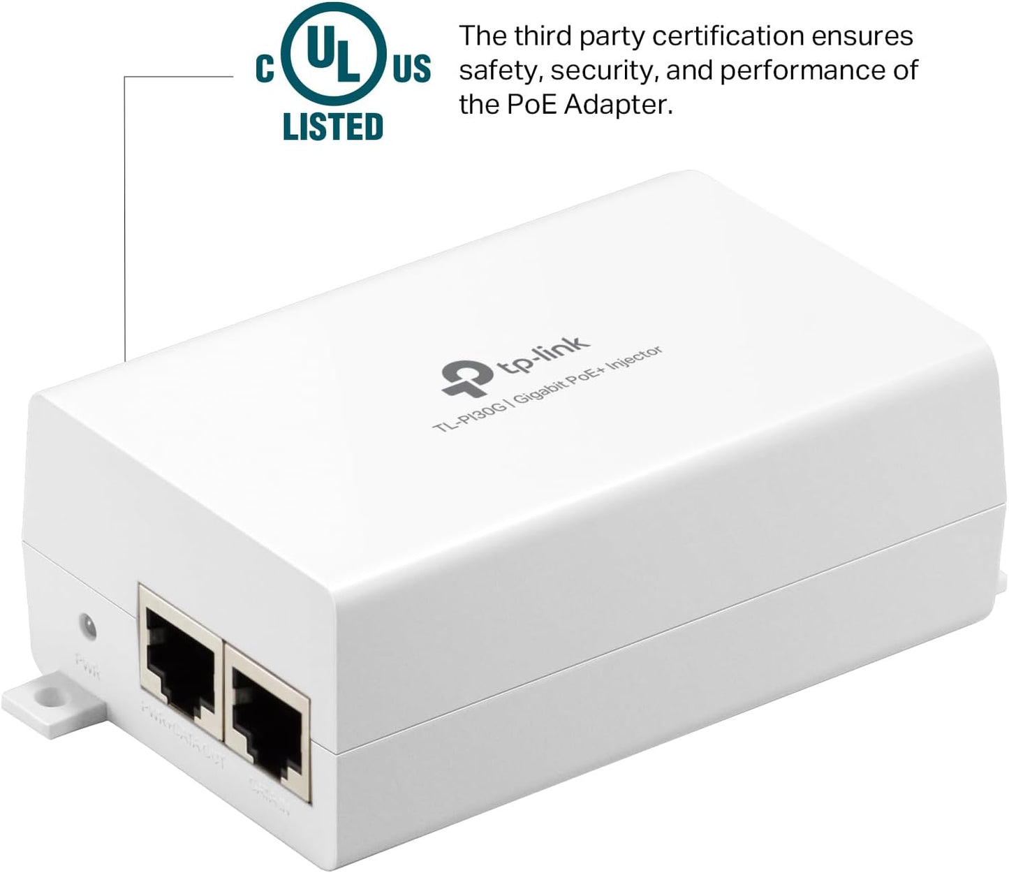 TP-Link TL-PI30G Gigabit PoE+ Injector Adapter