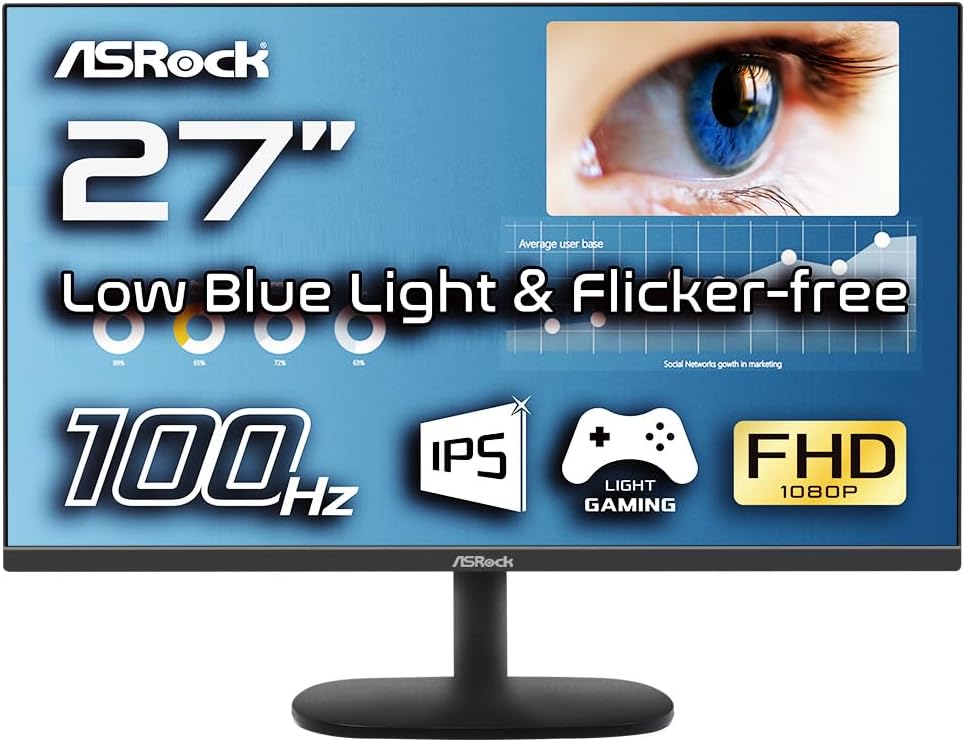 ASRock CL27FF 27" 100Hz IPS Gaming Monitor