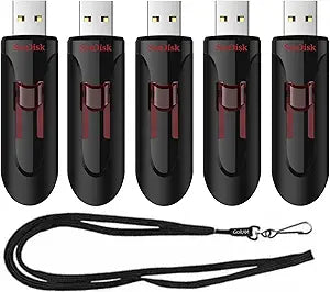 SanDisk SDCZ600-016G 16GB Cruzer Glide 3.0 5-Pack Flash Drive
