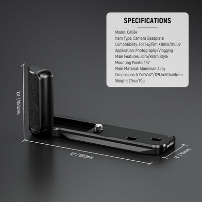 Neewer CA084 Fujifilm X100VI/V L Bracket with Handgrip