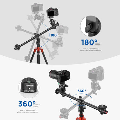 Neewer 10100663 25" Horizontal Tripod Center Axis