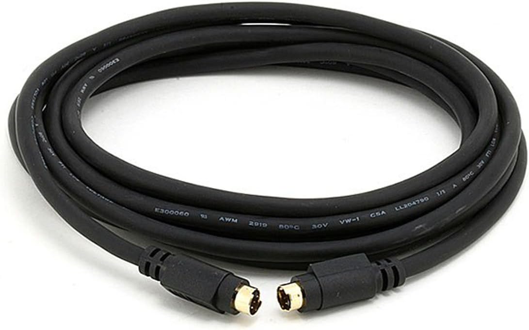 Monoprice 102527 12ft S-Video Cable M/M Gold Plated