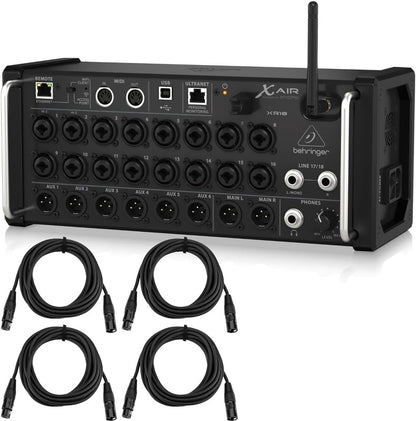 Behringer XAir XR18 Digital Mixer: iPad/Android, MIDAS Preamps + Cables