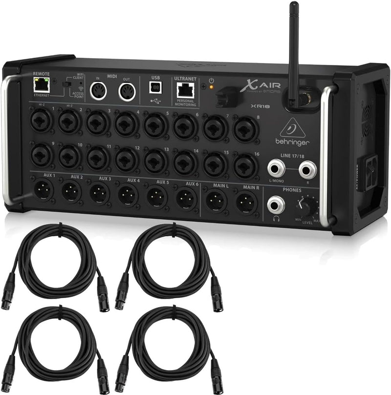 Behringer XAir XR18 Digital Mixer: iPad/Android, MIDAS Preamps + Cables — main product image