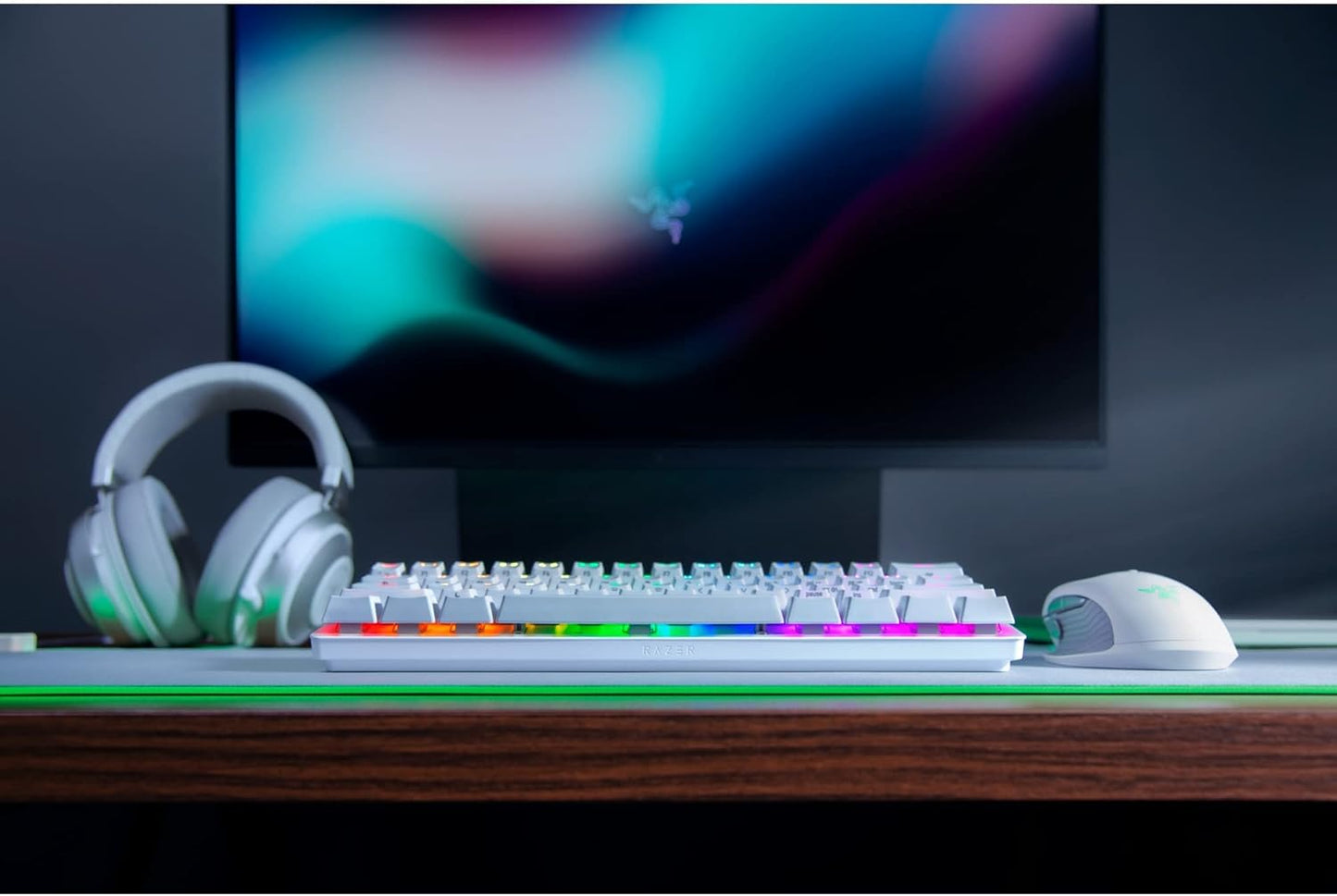Razer RZ03-03390300-R3M1 Huntsman Mini 60% White Keyboard