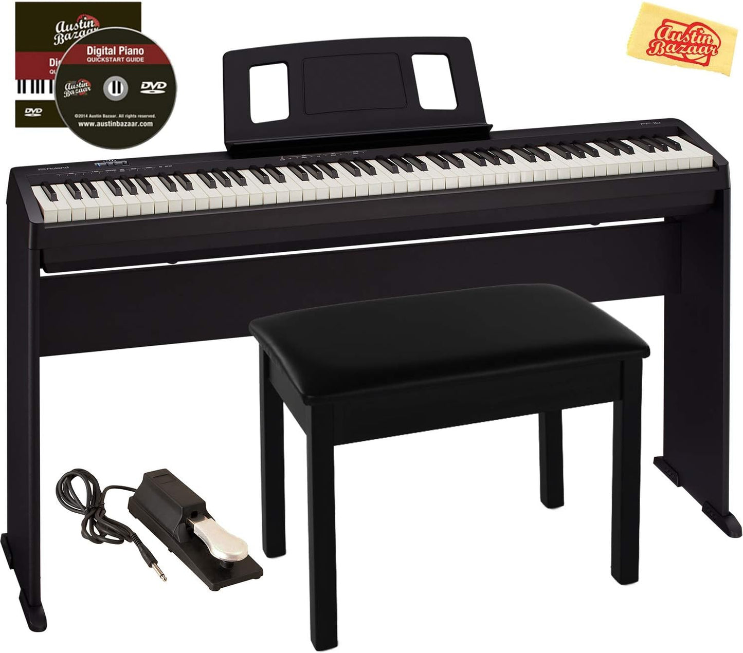 Roland FP-10 Digital Piano Bundle Stand Bench Lessons