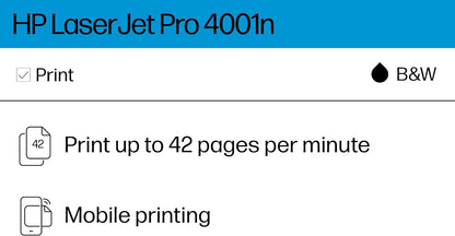 HP 4001n LaserJet Pro Black & White Printer