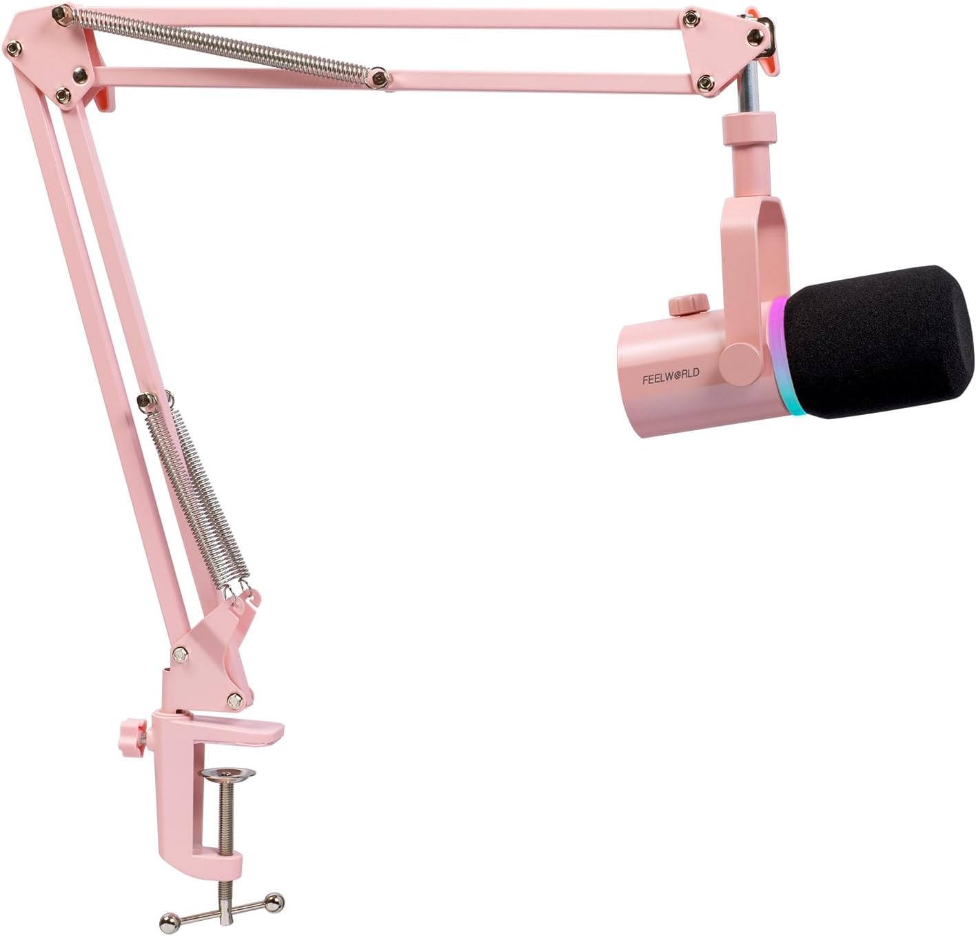 FEELWORLD PM1-AS-P-OF-US XLR USB Dynamic Microphone Pink
