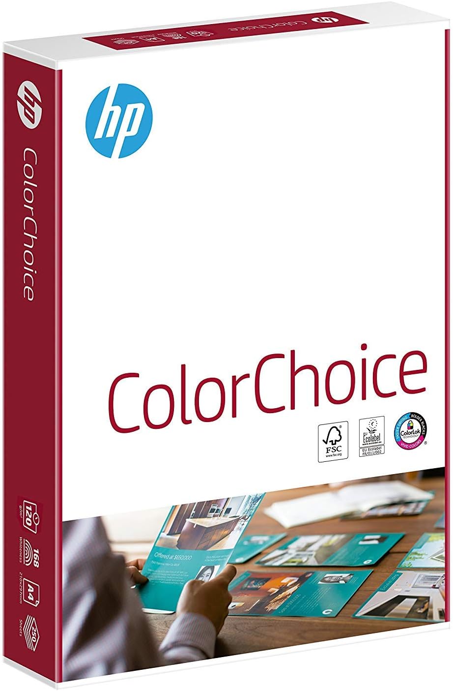 HP HCL0330 A4 Colour Laser Paper - 120gsm, 250 Sheets