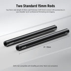 Neewer 10104675 15mm Rods - 8-inch Extension - 2-Pack
