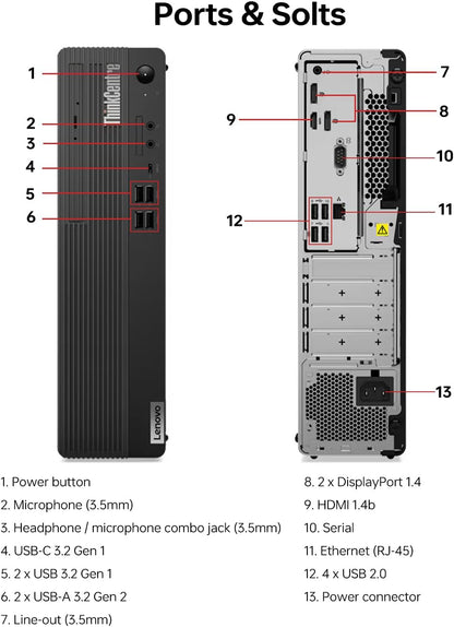 Lenovo 10U5 ThinkCentre Ryzen 5 Pro Desktop 512GB SSD