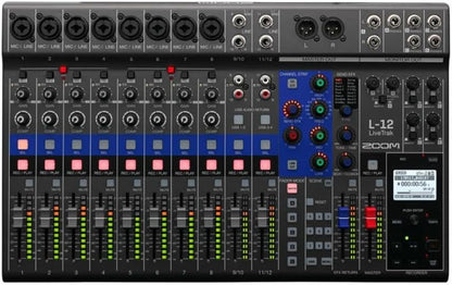 Zoom LiveTrak L-12 12-Channel Digital Mixer Recorder Bundle