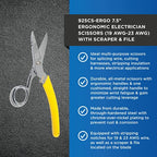 Miller 46046 ERGO Electrician Splicing Scissors