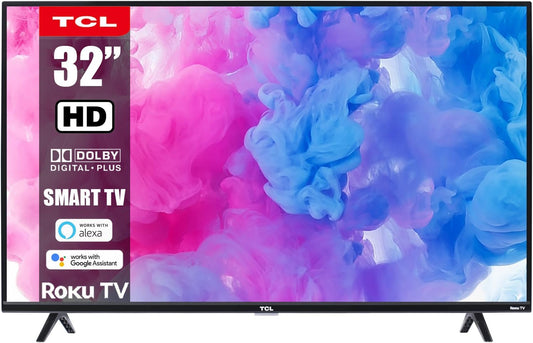 TCL 32S331 32-Inch 720p LED Smart Roku TV Renewed